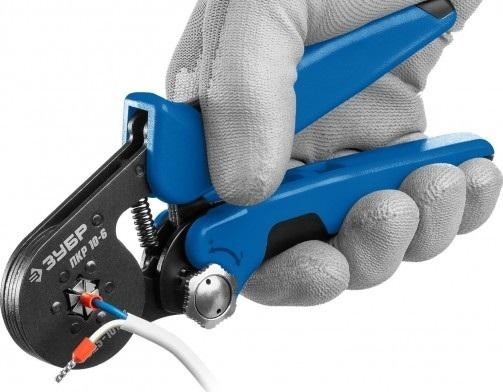 Пресс-клещи ЗУБР ПРОФЕССИОНАЛ пкр-10-6 для втулочных наконечников 0.25-10 мм.кв, 22678 - изображение 4