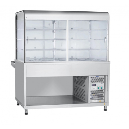Прилавок-витрина холодильный ПВВ(Н)-70КМ-С-03-НШ с гастроемкостями кашир. (21000007753)