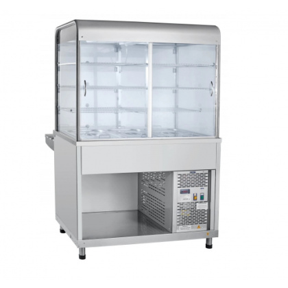 Прилавок-витрина холодильный ПВВ(Н)-70КМ-С-02-НШ с гастроемкостями кашир. (21000007752)