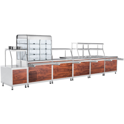 Прилавок-витрина холодильный ПВВ(Н)-70КМ-С-02-НШ с гастроемкостями кашир. (21000007752) - изображение 2