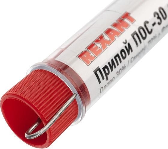 Припой REXANT ПР3099 с канифолью пос-30, 10г, 1мм, (олово 30%, свинец  09-3099 - изображение 3