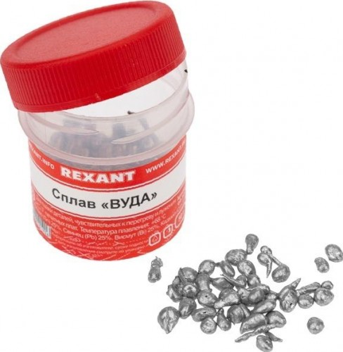 Припой REXANT ПР3493 «сплав вуда», 50г, (олово 12,5%, свинец 25%, висму 09-3493 - изображение 2
