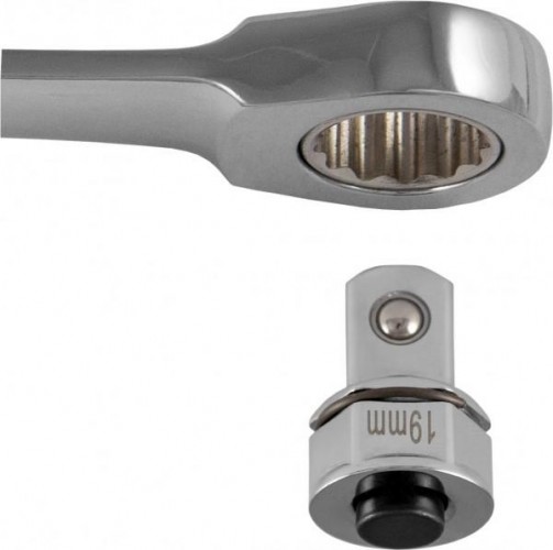 Привод-переходник JONNESWAY для ключа накидного 19 мм W45316S-AD12 1/2"DR 046012 - изображение 2