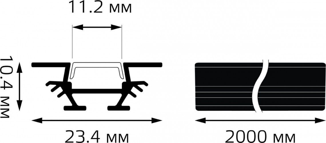 Профиль для диодной ленты GAUSS BT413 led угловой-2m - изображение 3