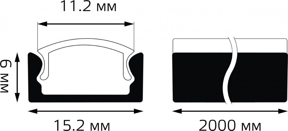 Профиль для диодной ленты GAUSS BT411 led прямой-2m - изображение 3