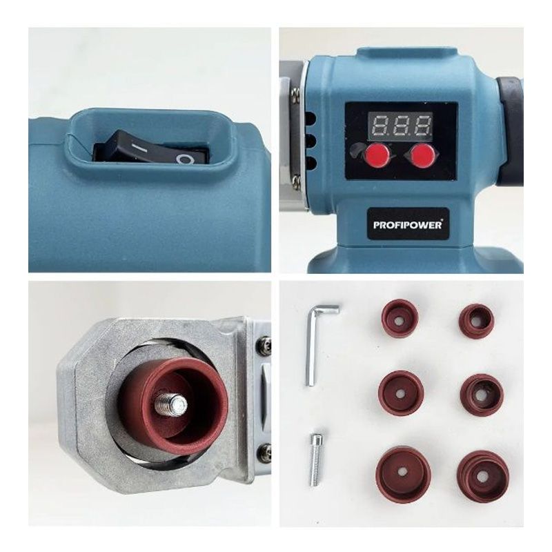 Аккумуляторный аппарат для сварки пластиковых труб ProfiPower MKLDF-18B (Li-ion-1шт, 4Ач, З/У, кейс) - изображение 2