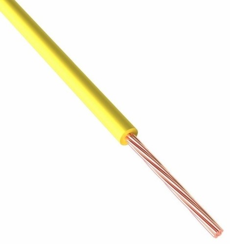 Провод REXANT 01-6512 ПГВА / ПВАМ 1х0.50мм², (бухта 100м), желтый