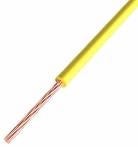 Провод REXANT 01-6512 ПГВА / ПВАМ 1х0.50мм², (бухта 100м), желтый - изображение 2