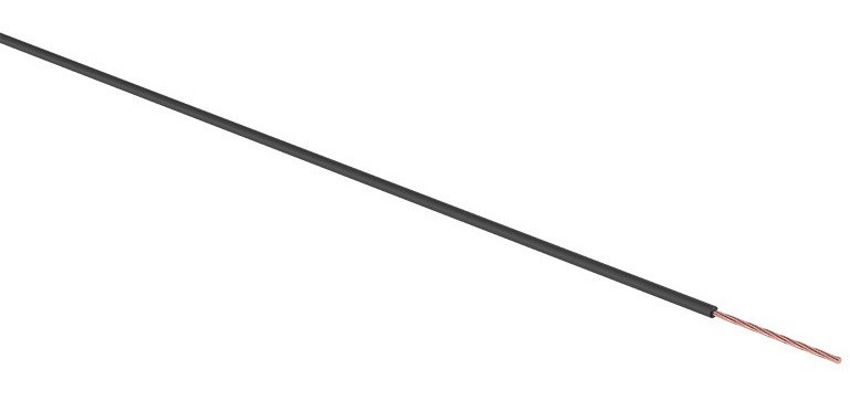 Провод REXANT 01-6516 ПГВА / ПВАМ 1х0.50мм², (бухта 100м), черный