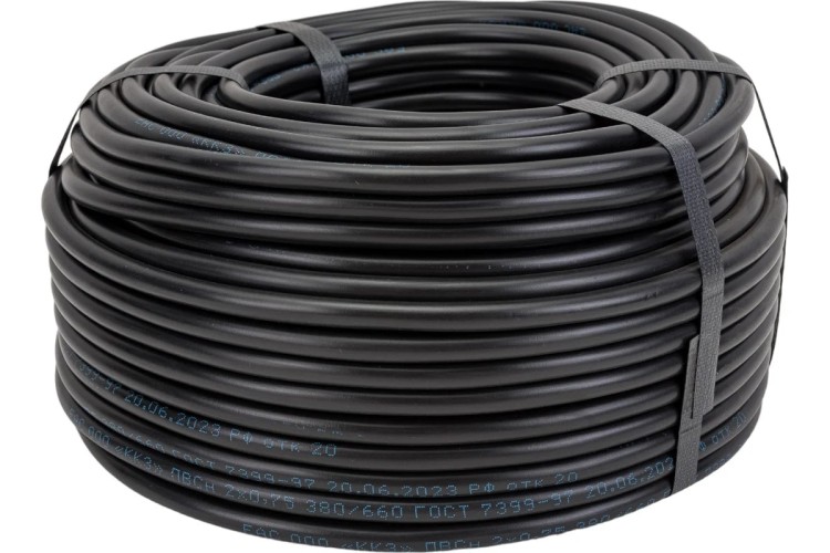 Провод REXANT 01-8031-50 ПВС 2x0,75 мм², черный, 50 м, ГОСТ - изображение 2