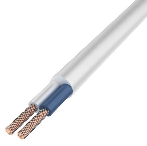 Провод REXANT 01-8032-10 ПВС 2x1,0 мм², белый, 10 м, ГОСТ