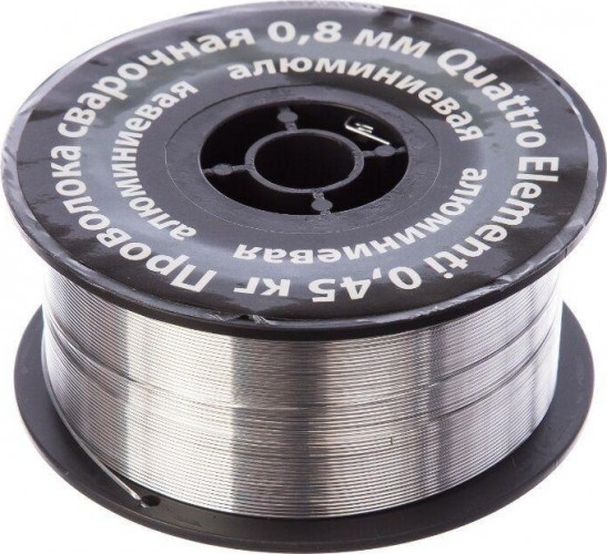 Проволока сварочная для алюминия QUATTRO ELEMENTI 0,8 мм,  0,45 кг, блистер 770-391