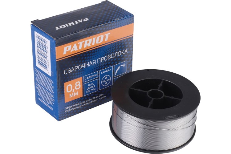 Проволока сварочная флюсовая PATRIOT 0.8мм, 1кг 605002208 - изображение 2
