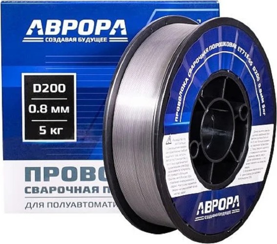 Проволока сварочная флюсовая AURORA E71T-GS d.0.8 мм NO GAS 39778