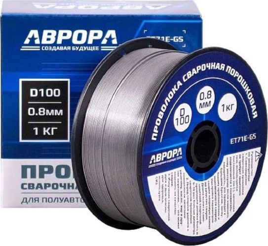 Проволока сварочная флюсовая AURORA E71T-GS d.0.8 мм NO GAS 39777