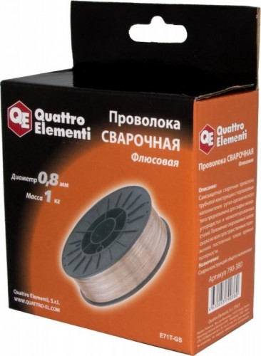 Проволока сварочная флюсовая QUATTRO ELEMENTI 0,8 мм,  1кг 790-380 - изображение 2