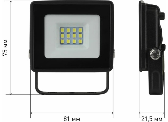 Прожектор ЭРА LPR-023-0-40K-010 4000К 800лм IP65, светодиодный уличный Б0052029 - изображение 4