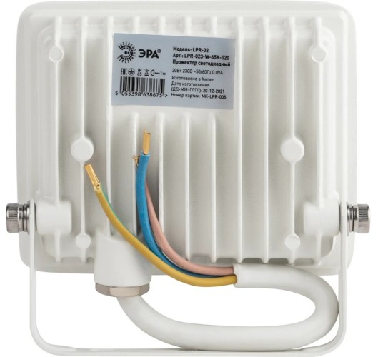 Прожектор ЭРА LPR-023-W-65K-020 6500К 1600лм IP65, светодиодный уличный, белый Б0054640 - изображение 2