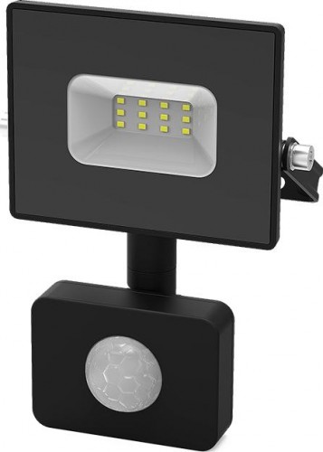 Прожектор GAUSS Elementary 10w 850lm 6500к 175-265v ip65 черный с датчиком движения 628511310