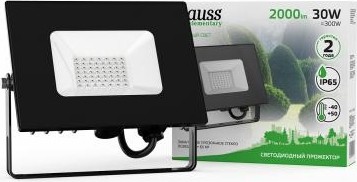 Прожектор GAUSS Elementary 30w 2000lm зеленого свечения 175-265v ip65 черный  613100630 - изображение 2