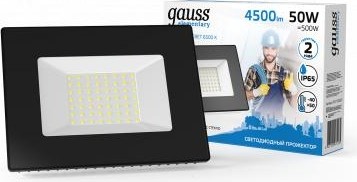 Прожектор GAUSS Elementary 50w 4500lm 6500к 200-240v ip65 черный led 613100350 - изображение 2