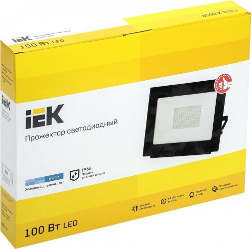 Прожектор IEK СДО 06-100 IP65 6500K черный LPDO601-100-65-K02 - изображение 2