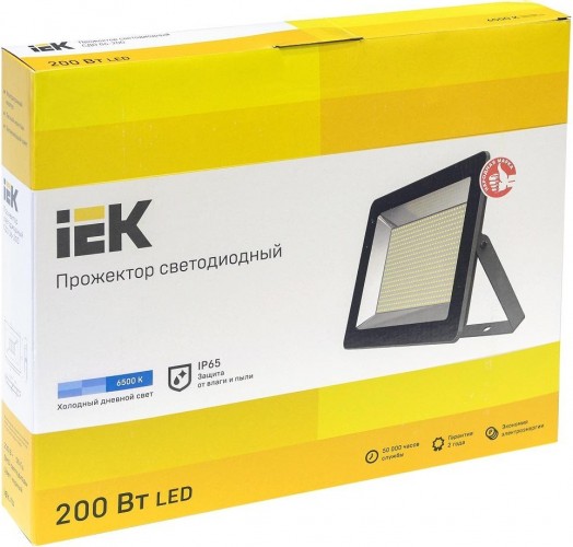 Прожектор IEK СДО 06-200 IP65 6500K черный LPDO601-200-65-K02 - изображение 2
