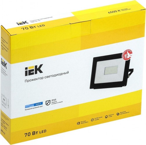 Прожектор IEK СДО 06-70 IP65 6500K черный LPDO601-70-65-K02 - изображение 2