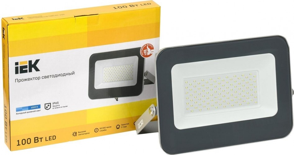Прожектор IEK СДО 07-100 IP65 6500K серый LPDO701-100-K03 - изображение 2