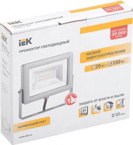 Прожектор IEK СДО 07-20 IP65 6500K серый LPDO701-20-K03 - изображение 2