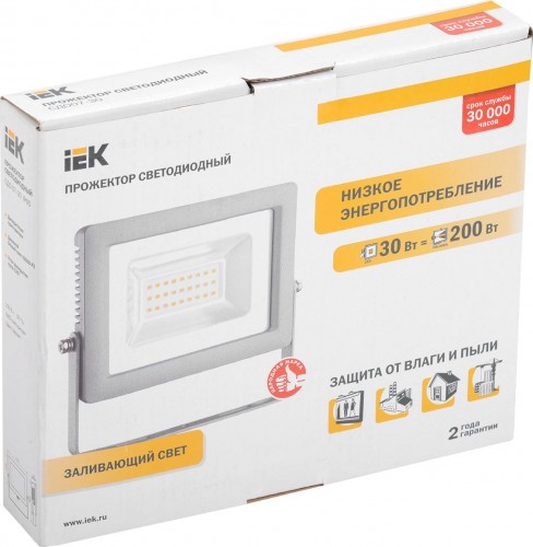 Прожектор IEK СДО 07-30 IP65 6500K серый LPDO701-30-K03 - изображение 2