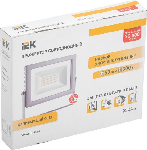 Прожектор IEK СДО 07-50 IP65 6500K серый LPDO701-50-K03 - изображение 2
