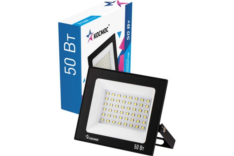 Прожектор светодиодный КОСМОС K_PR5_LED_50, 4000Лм, IP65, 6500K Super-Slim K_PR5_LED_50