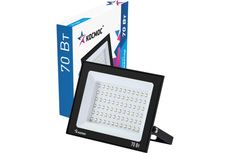 Прожектор светодиодный КОСМОС K_PR5_LED_70, 5600Лм, IP65, 6500K Super-Slim K_PR5_LED_70