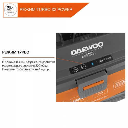 Пылесос аккумуляторный DAEWOO DAVC 1621Li SET - изображение 5