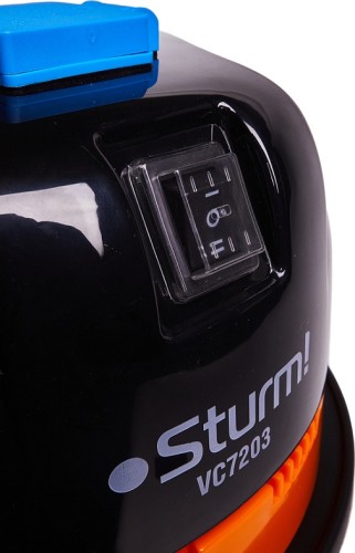 Пылесос для строительных работ Sturm VC7203 промышленный 1600вт,объем 30л,элект.розетка 2квт - изображение 4