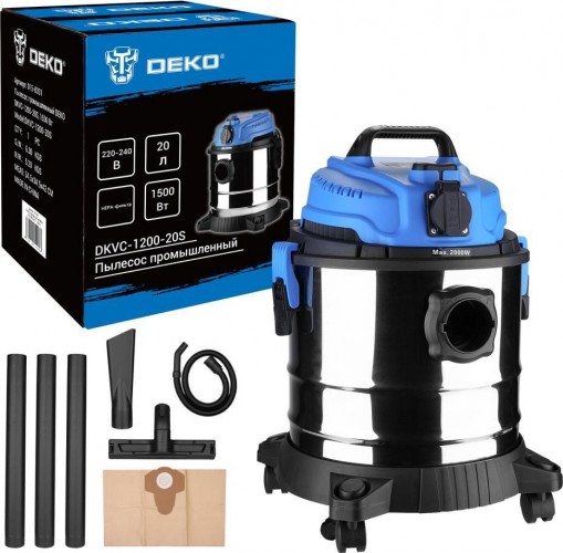 Пылесос промышленный DEKO DKVC-1200-20S 015-0031