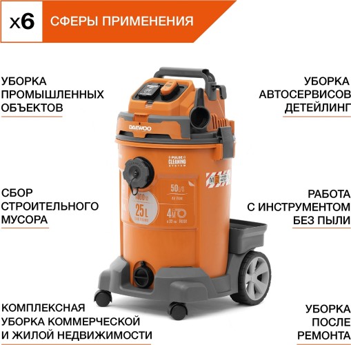 Пылесос строительный с системой очистки DAEWOO DAVC 2500SD - изображение 5