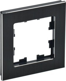 Рамка IEK BRITE 1 -местная РУ-1-1-БрЧ металл черн BR-M12-M-K02