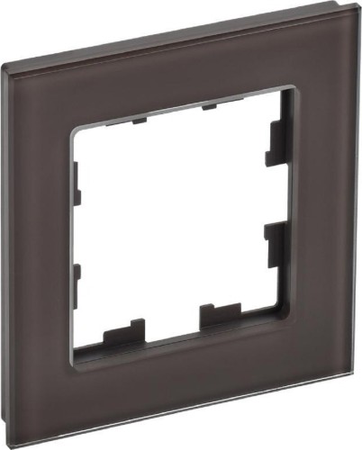 Рамка IEK BRITE 1 -местная РУ-1-2-БрТБ стекло темн.бронза BR-M12-G-K45
