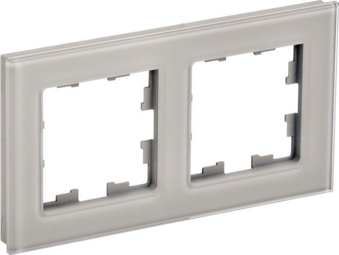 Рамка IEK BRITE 2 -местная РУ-2-2-БрД стекло дым BR-M22-G-K30