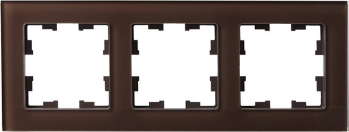 Рамка IEK BRITE 3 -местная РУ-3-2-БрТБ стекло тем. бронза BR-M32-G-K45