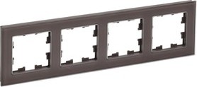Рамка IEK BRITE 4 -местная РУ-4-2-БрТБ стекло тем.бронза BR-M42-G-K45