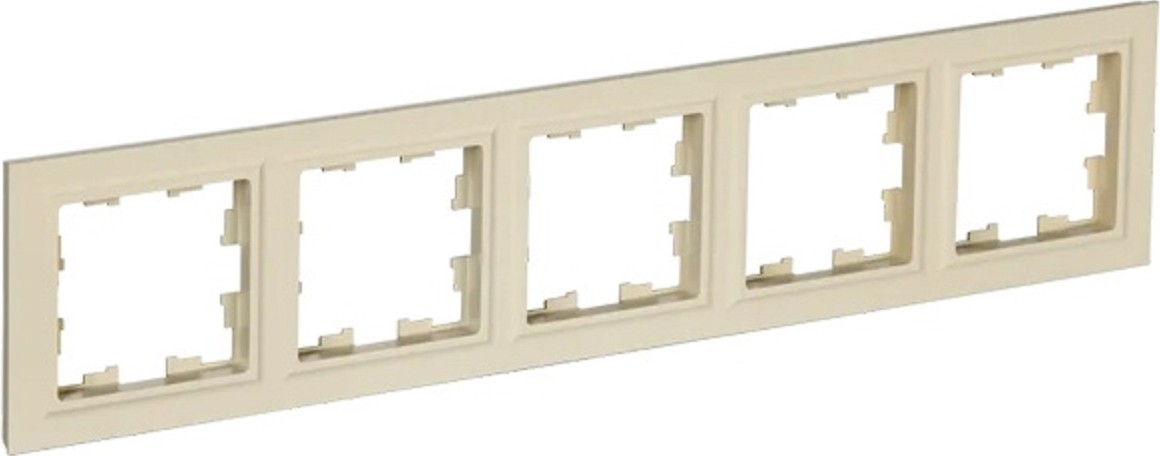Рамка IEK BRITE 5-местная РУ-5-БрКр беж BR-M52-K10