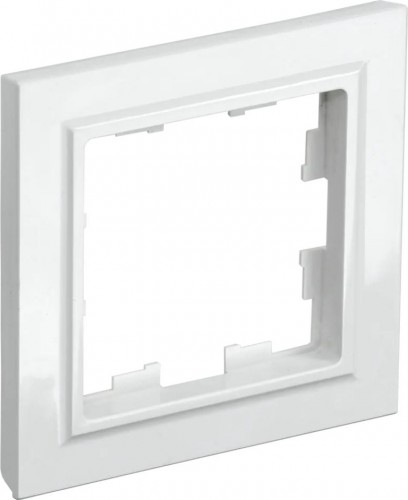 Рамка IEK BRITE РУ-1 1-м белая BR-M12-K01