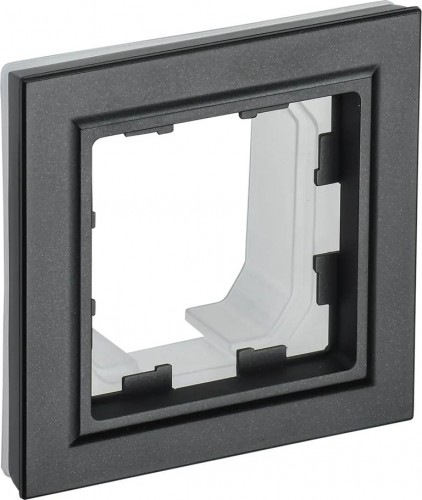 Рамка IEK BRITE РУ-1 1-м ip44 черная BR-M12-44-K02