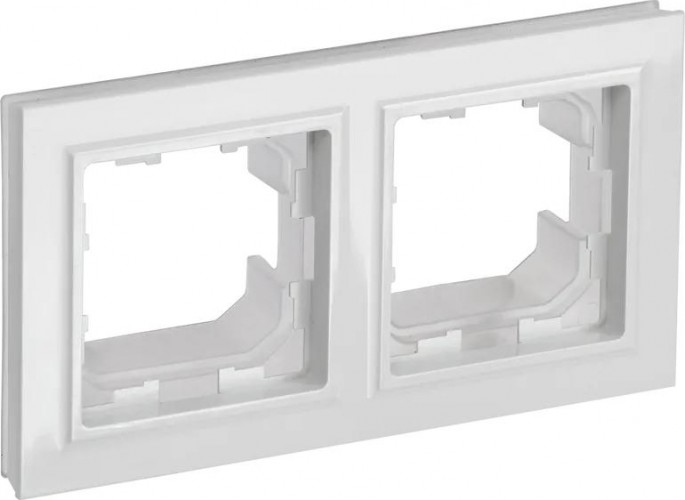 Рамка IEK BRITE РУ-2 2-м ip44 белая BR-M22-44-K01