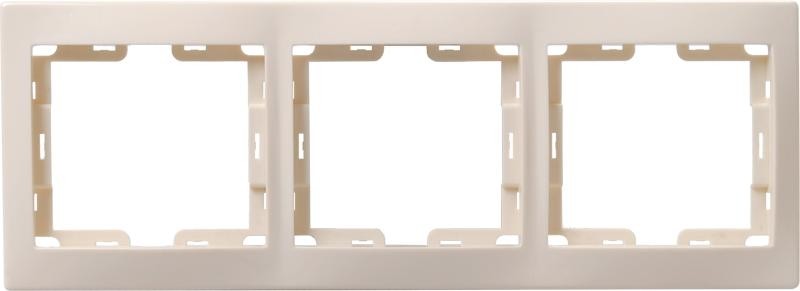 Рамка IEK Кварта РГ-3 3-м горизонт. крем. EMK30-K33-DM