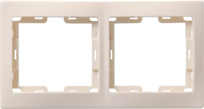 Рамка IEK Кварта РГ-4 2-м горизонт. крем. EMK20-K33-DM