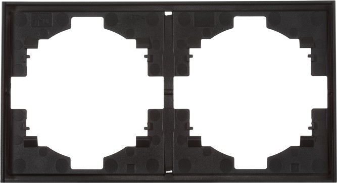 Рамка Kranz KR-78-0752-5 Strong 2-постовая, антрацит